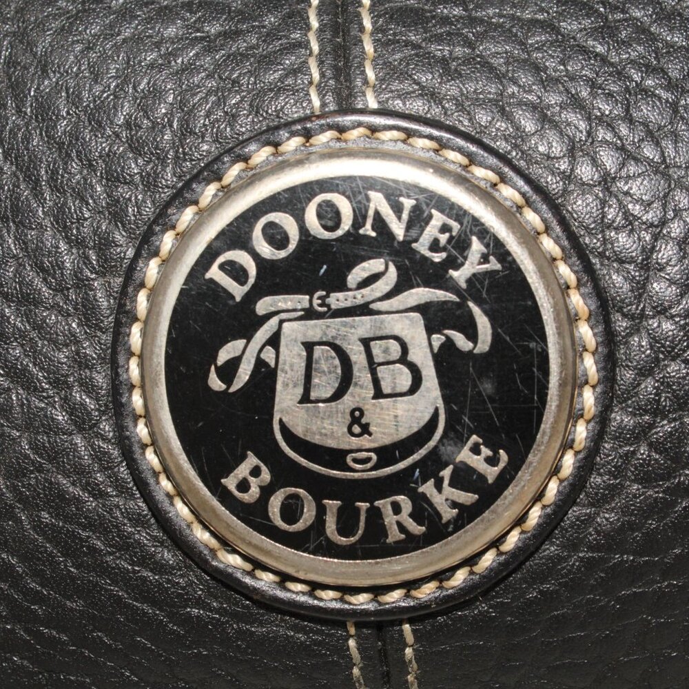 Dooney & Bourke Black Classic Daily Leather Hobo Bag Shoulder Purse Lined Zipper - Picture 7 of 10